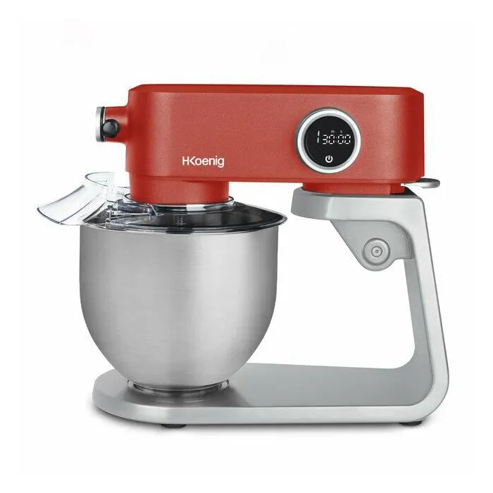 Hkoenig Procesador de Alimentos KM124 5L 8 Velocidades Rojo Mate y Plata 3