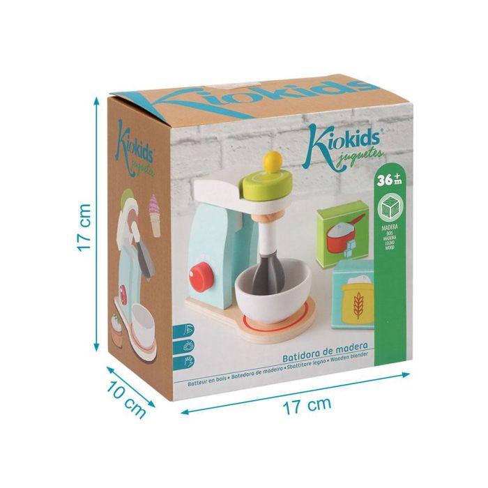 KioKids Juguete Batidora Procesadora de Madera Multicolor con Accesorios (Vaso, Harina, Azúcar) para Juego de Imitación Niños +3 Años 1 KioKids Juguete Batidora Procesadora de Madera Multicolor con Accesorios (Vaso, Harina, Azúcar) para Juego de Imitación Niños +3 Años 1