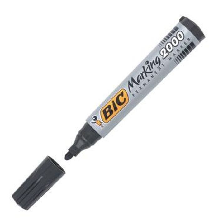 Rotulador permanente Bic Negro 12 Piezas