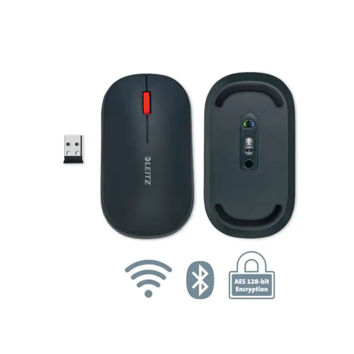 Raton Leitz Optico Inalambrico Dual Cosy Gris 2