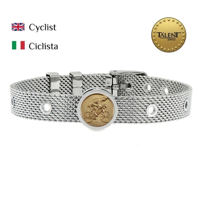 Pulsera Unisex Cyclist Talent Jewels TJA-1-01-01-1-235 Plateado 1