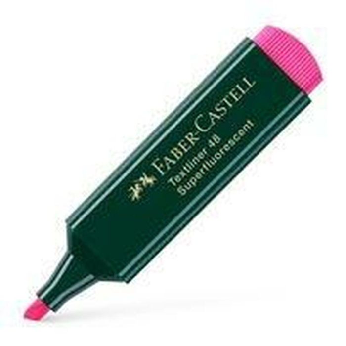 Set de Marcadores Fluorescentes Faber-Castell Textliner 48 Fucsia (10 Unidades) 1