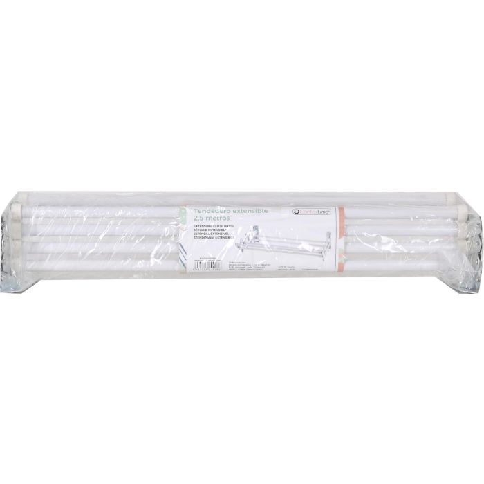 Confortime Tendedero Extensible 2.50 mts - 12x10x51 cm (6 Unidades) 1