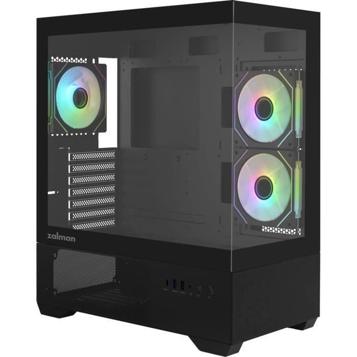 Zalman ZAL8800263650484 Caja PC Semitorre CHRONIX Formato ATX Negra Sin Fuente de Alimentación