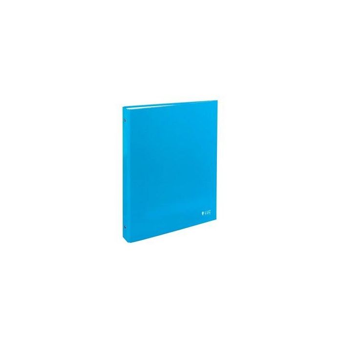 Carpeta De Anillas Carchivo Luz Carton Plastificado Brillo Fº-Xl 2 An. 25Mm Azul 4 unidades