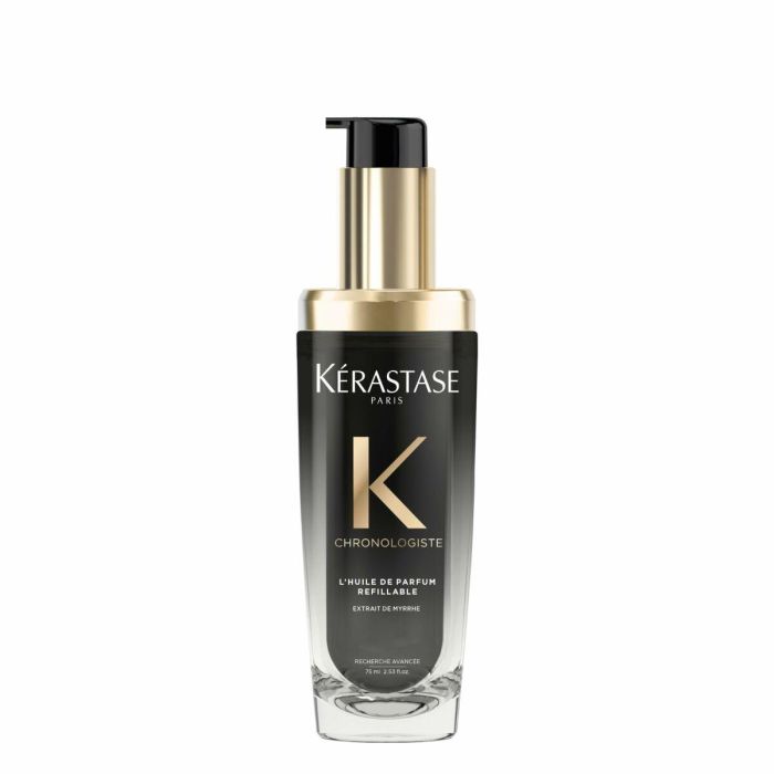 Kerastase Chronologiste L'Huile de Parfum Recargable 75 ml - Aceite Perfumado para Cabello con Extracto de Mirra, Rosa de Té y Maderas Ligeras