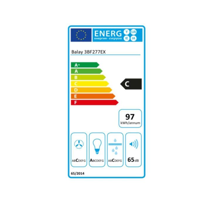 Campana Convencional Balay 3BF277EX 70 cm 730 m3/h 252 W 1 Campana Convencional Balay 3BF277EX 70 cm 730 m3/h 252 W 1