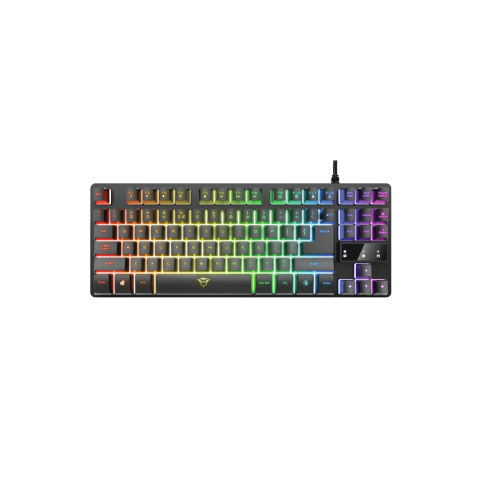 Trust GXT 833 Thado Teclado Gaming USB Tenkeyless (TKL) con Retroiluminación LED, Anti-Ghosting, Negro y Plata 1 Trust GXT 833 Thado Teclado Gaming USB Tenkeyless (TKL) con Retroiluminación LED, Anti-Ghosting, Negro y Plata 1