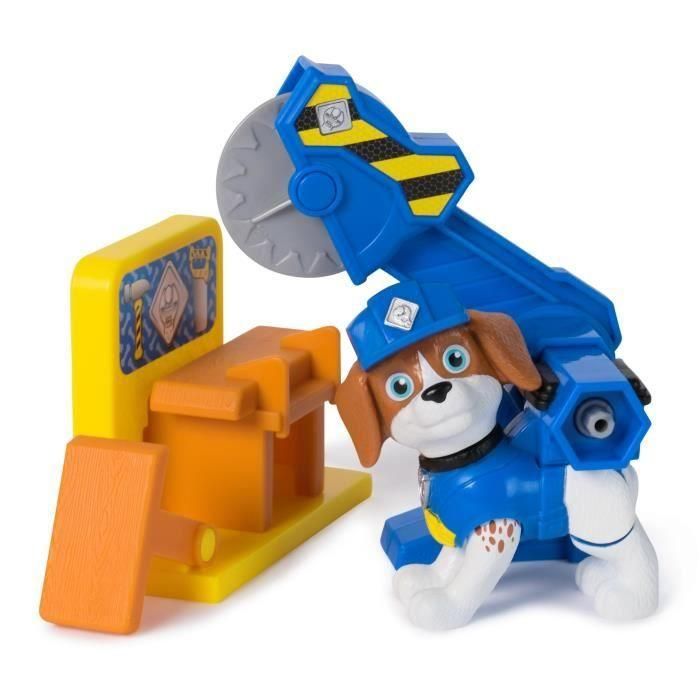 Spin Master 6071661 Pack Figuras Rubble y Wheeler Rubble & Crew Paw Patrol con Accesorios Activables de Construcción para Niños +3 años 1