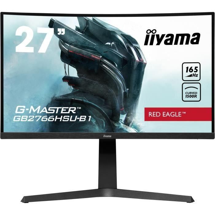 MONITOR IIYAMA 27" GAMING GB2766HSU-B1,FHD, 1920 x 1080, 1MS, 165HZ, ALT, INCL, REG ALT, USB, HDMI, DISPLAYPORT