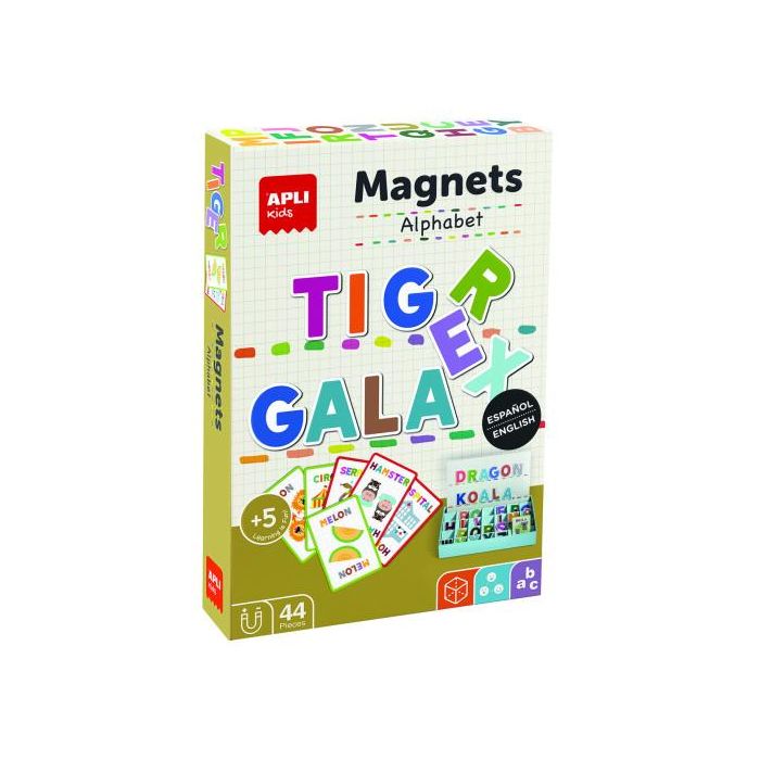 Apli Kids Magnets Alfabeto 19443 Juego para Aprender a Escribir Español Inglés +5 Años