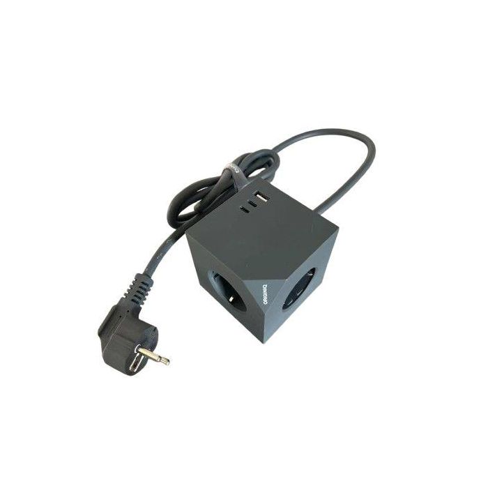 MicroConnect 3 way Schuko with Magnetic function, 2 USB C ports, 1 USB-A port, power cube with 1,5m cable, Dark Grey MicroConnect 3 way Schuko with Magnetic function, 2 USB C ports, 1 USB-A port, power cube with 1,5m cable, Dark Grey