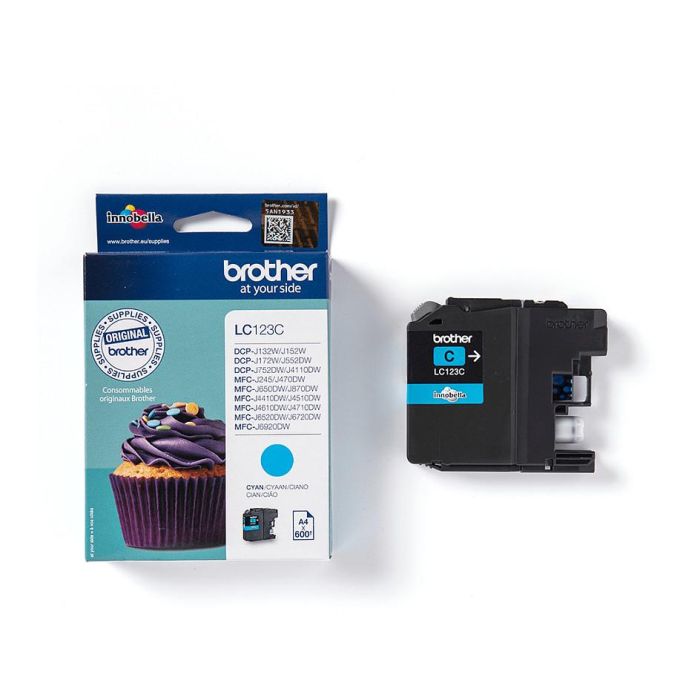 Brother Tinta Tinta LC-123C Cian Original para Impresora Inyección de Tinta, Rendimiento 600 Páginas 2