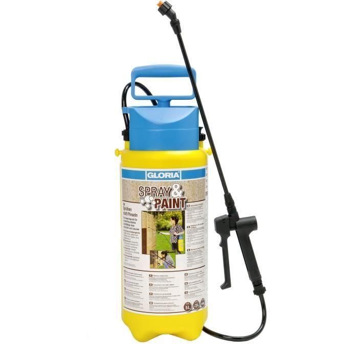 GLORIA Pulverizador Manual Spray & Paint 5 L, 3 barras, Boquilla Chorro Plano, Juntas Viton 1