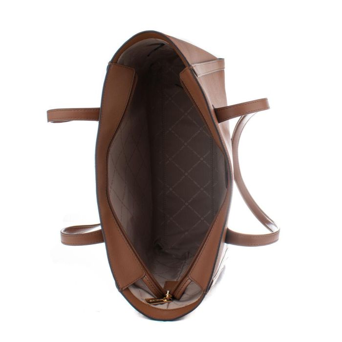 Bolso de Hombro Michael Kors Leida Marrón 34 x 29 x 12 cm 1
