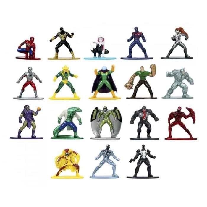 Box set Spiderman - 18 figuras de metal de 4 cm - Personajes del universo Spiderman 2 Box set Spiderman - 18 figuras de metal de 4 cm - Personajes del universo Spiderman 2