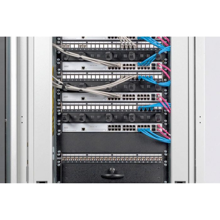 Digitus Cubierta Ciega para armario rack 19" 2U, Panel ciego 483mm Negro 3