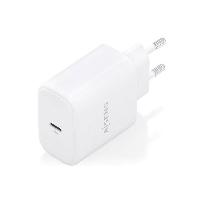 Cargador de Pared GaN Aisens A110-0969/ 1xUSB Tipo-C/ 45W/ Blanco 1