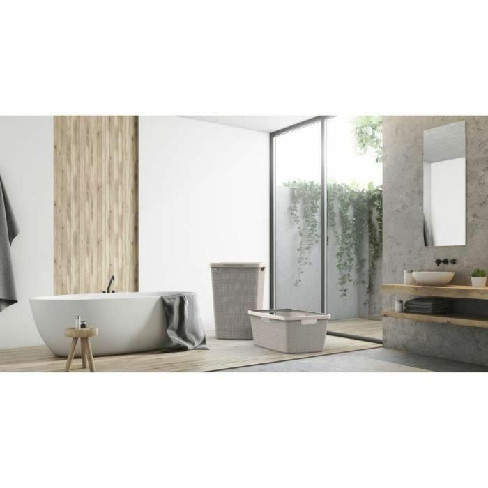 Curver Cofre de Lavandería Yute 58 L - Beige para Ropa Sucia y Almacenamiento del Hogar 7 Curver Cofre de Lavandería Yute 58 L - Beige para Ropa Sucia y Almacenamiento del Hogar 7