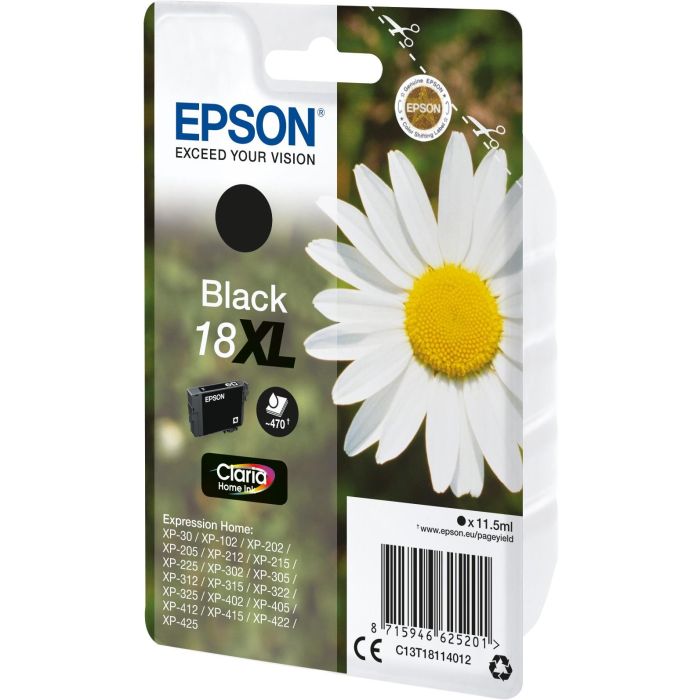 Epson Expression Home XP-102/205/215/305/322/405/422 Cartucho Negro Alta Capacidad 18XL 1