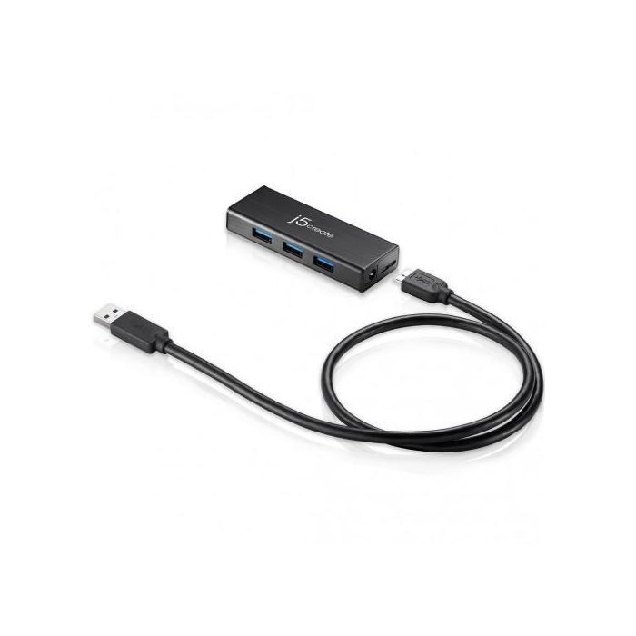 j5create JUH340 Mini Hub USB 3.0 4 Puertos Negro Aluminio 5Gbps 4 j5create JUH340 Mini Hub USB 3.0 4 Puertos Negro Aluminio 5Gbps 4