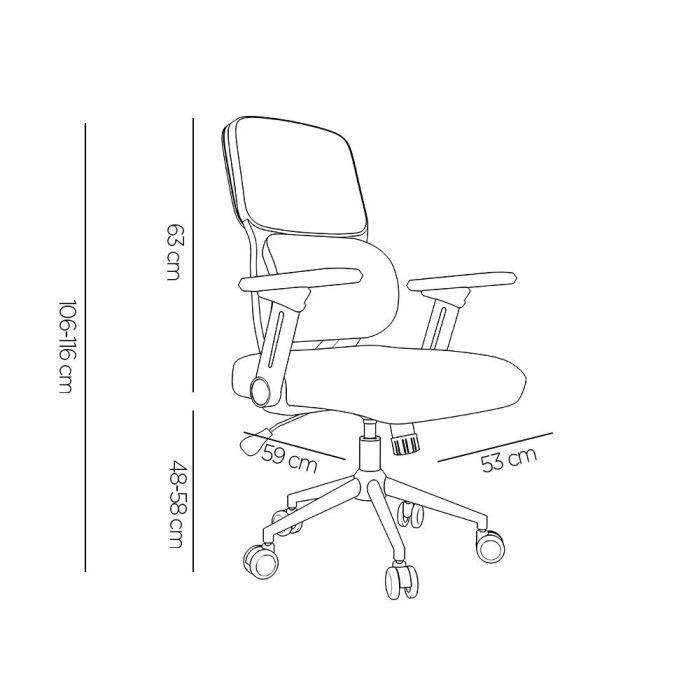 Silla Q-Connect Oficina Lucca Malla Base Metalica Alt Max 1090 Anc 700 Prof 650 Ruedas Premium Color Negro Gris 1