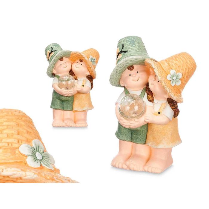 Figura Solar Pareja Ibergarden 22.3x38x18 cm - Poliresina, Colores: Amarillo, Blanco, Verde (2 Unidades) Figura Solar Pareja Ibergarden 22.3x38x18 cm - Poliresina, Colores: Amarillo, Blanco, Verde (2 Unidades)