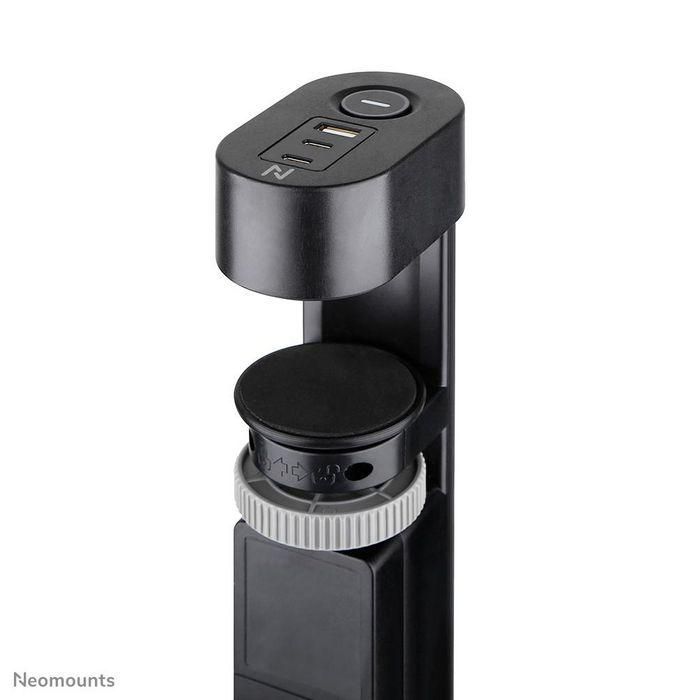 Neomounts DS22-840BL6 Desk socket with clamp and USB-C and USB-A ports - rapidcharging, 1.4 m, Indoor, Type F, Plastic, Black, Power Delivery 6 Neomounts DS22-840BL6 Desk socket with clamp and USB-C and USB-A ports - rapidcharging, 1.4 m, Indoor, Type F, Plastic, Black, Power Delivery 6