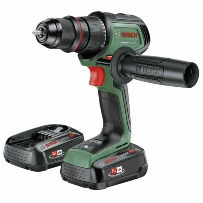 Bosch Taladro Atornillador AdvancedDrill 18V-80 Inalámbrico con 2 Baterías 2.5 Ah y Portabrocas Metálico Extraíble