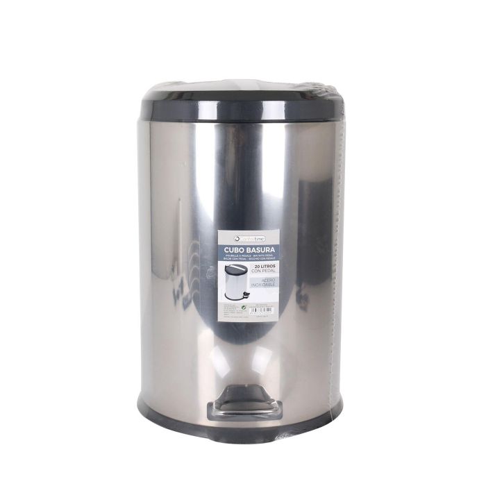 Confortime Cubo de Basura de Metal con Pedal, 20 Litros, 30 x 45 x 37 cm 1 Confortime Cubo de Basura de Metal con Pedal, 20 Litros, 30 x 45 x 37 cm 1