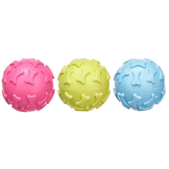 Bola de Silicona para Mascotas Hueso 5.5 cm - Mascow, Varios Colores (24 Unidades) 1 Bola de Silicona para Mascotas Hueso 5.5 cm - Mascow, Varios Colores (24 Unidades) 1