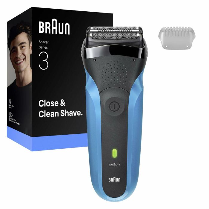 Braun BRA8700216735667 Serie 3 Afeitadora Eléctrica Azul y Negra Carga Rápida 7