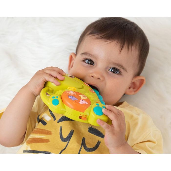 KioKids Dinosaurio Juguete Musical Interactivo con Sonidos y Luces, Multicolor, Asa y Fácil Transporte para Bebés +6 meses 1