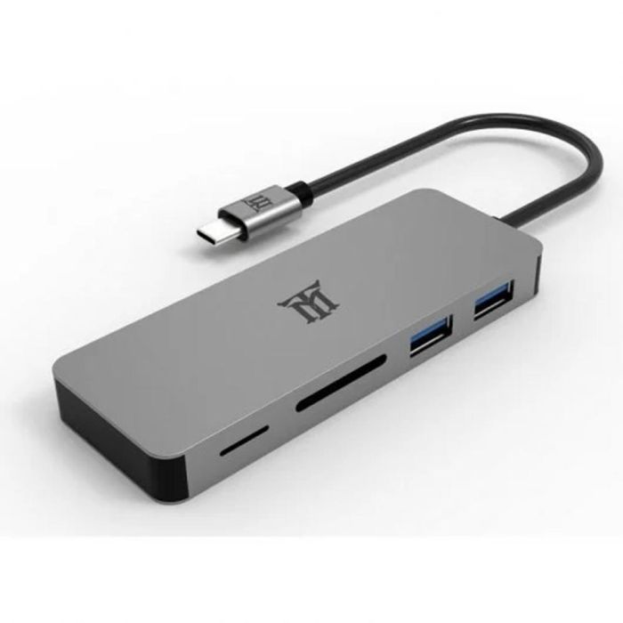 Maillon Technologique MTHUB5 HUB USB-C 5 en 1, Lector SD/Micro SD, 2x USB 3.0, Carga PD 87W. Portátil, DEX, Switch.