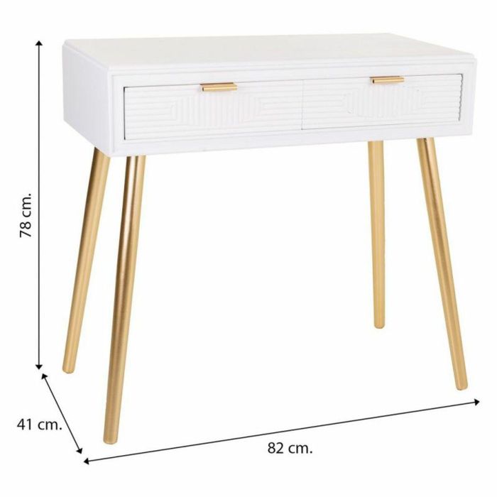 Recibidor con Cajones Alexandra House Living Dorado Madera MDF 41 x 78 x 82 cm 1