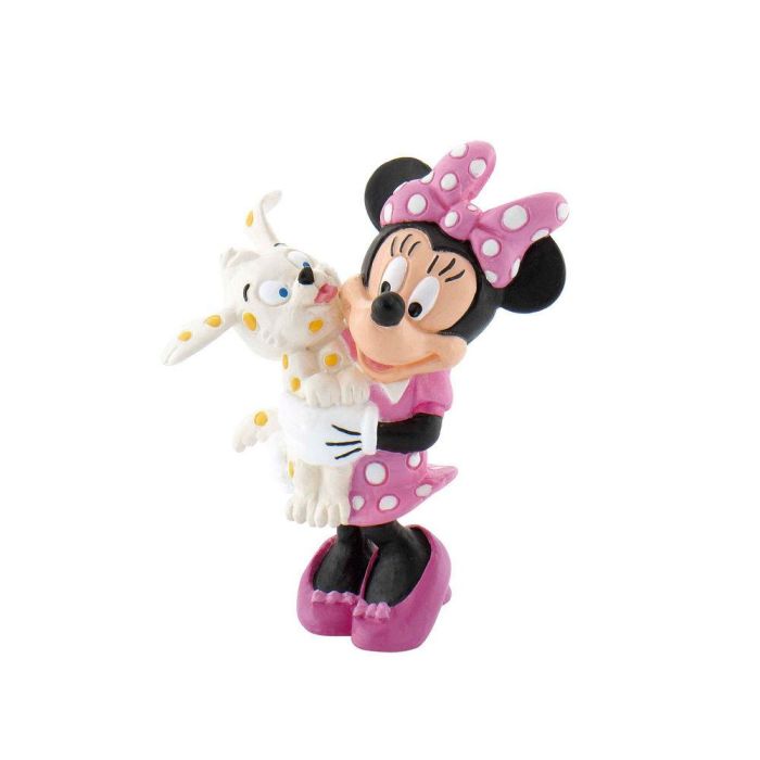 BULLYLAND Figura Minnie Mouse Disney con Perro, 7 cm