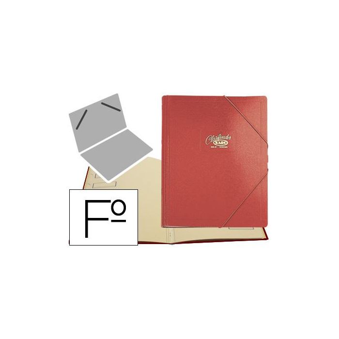 Carpeta Clasificador Carton Compacto Saro Folio Roja 12 Departamentos