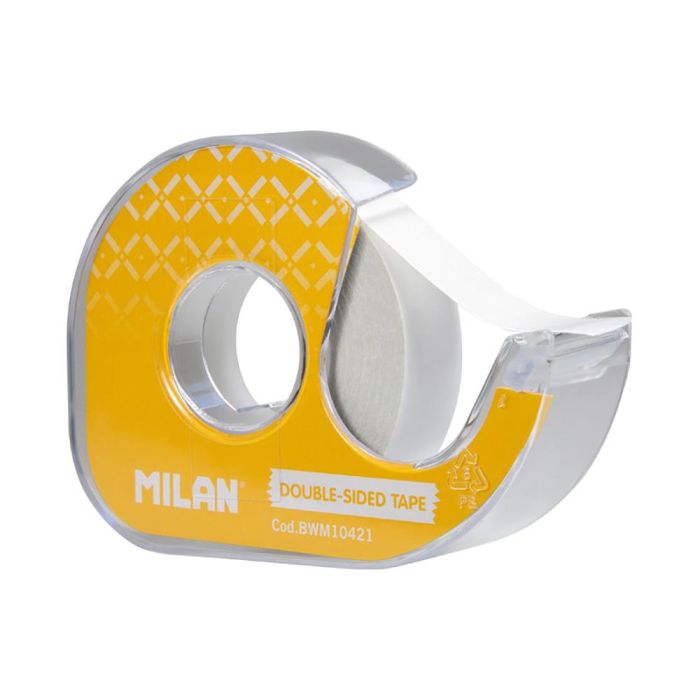 Blister cinta adhesiva doble cara 15mm x 10m con dispensador. milan 1 Blister cinta adhesiva doble cara 15mm x 10m con dispensador. milan 1