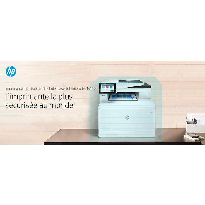 HP 3QA55A LaserJet Enterprise MFP M480f Impresora Láser Color Multifunción, Dúplex, ADF, Fax, 27 ppm, Empresa 24