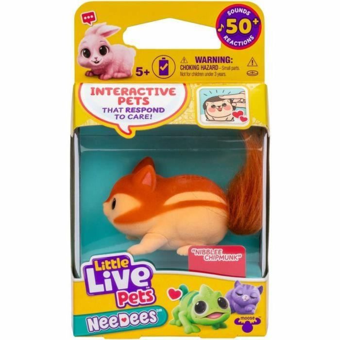 Lil' Needees - MOOSE TOYS - LITTLE LIVE PETS - Animales de bolsillo interactivos, con sonidos y reacciones 4