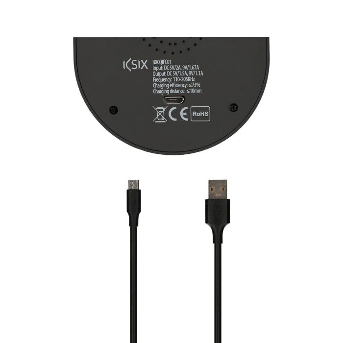 Cargador Inalámbrico para Smartphones Qi KSIX Negro 2 Cargador Inalámbrico para Smartphones Qi KSIX Negro 2