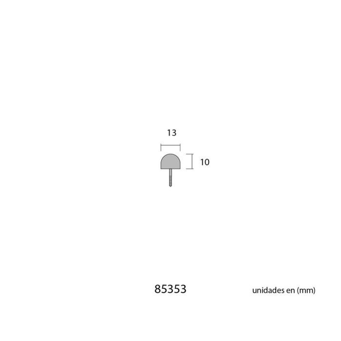 Edm Porta-estante semiredondo pequeño blanco - Pack de 8 unidades 2