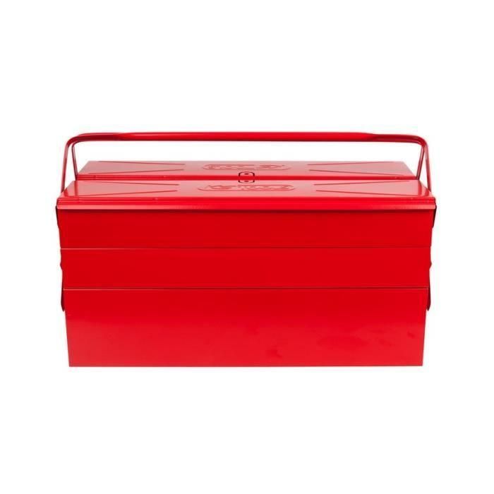 Caja de herramientas - KS TOOLS - 999.0120 - Caja metálica con 5 compartimentos - L.420 mm - Uniones remachadas 1 Caja de herramientas - KS TOOLS - 999.0120 - Caja metálica con 5 compartimentos - L.420 mm - Uniones remachadas 1