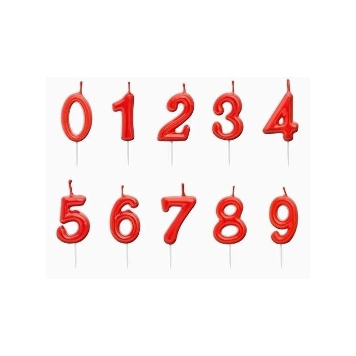 OH YEAH Vela Número 7 Rojo 5 cm - Diseño Elegante para Celebraciones OH YEAH Vela Número 7 Rojo 5 cm - Diseño Elegante para Celebraciones