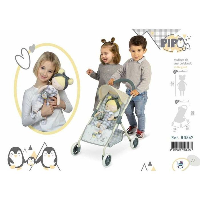 Decuevas 2x1 Silla de muñeca con muñeca de cuerpo blando, apta para muñecas hasta 50 cm, edad +3 años 3