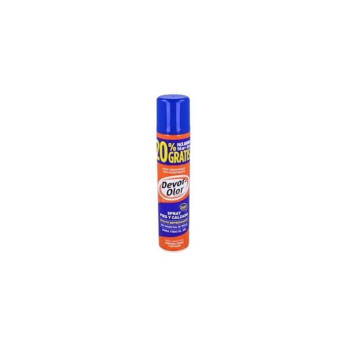 DEVOR OLOR Spray para Pies y Calzado Antitranspirante y Desodorante 150G