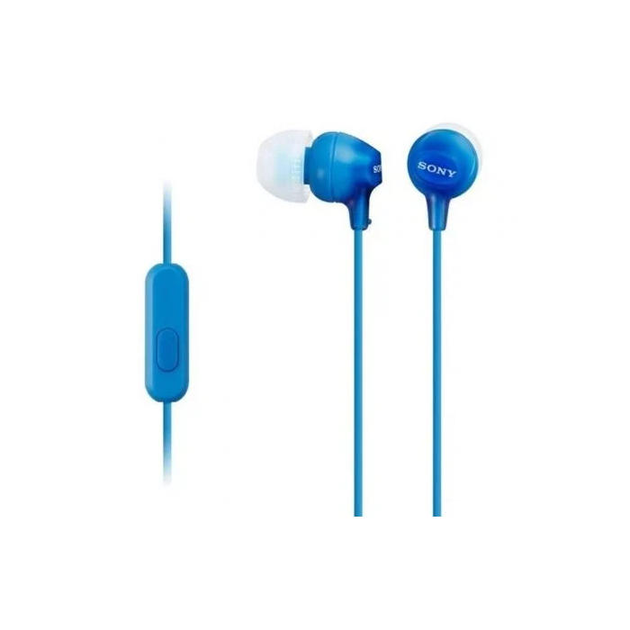 Sony MDR-EX15APLI Auriculares Intrauditivos con Micrófono, Jack 3.5, Azules