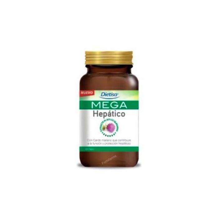 Dietisa Mega Hepatico 60 Cápsulas. Protege y mantiene la función hepática normal, con Cardo Mariano y Colina.