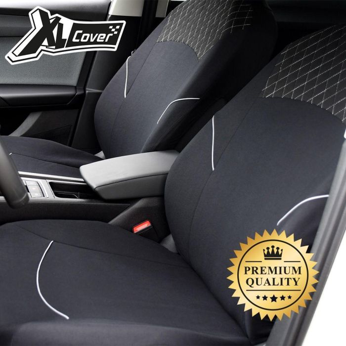 Fundas para asientos de coche - XLCOVER - SUV/Sedán - Divisibles - Fundas para asientos delanteros/respaldo, reposacabezas y asiento trasero 3