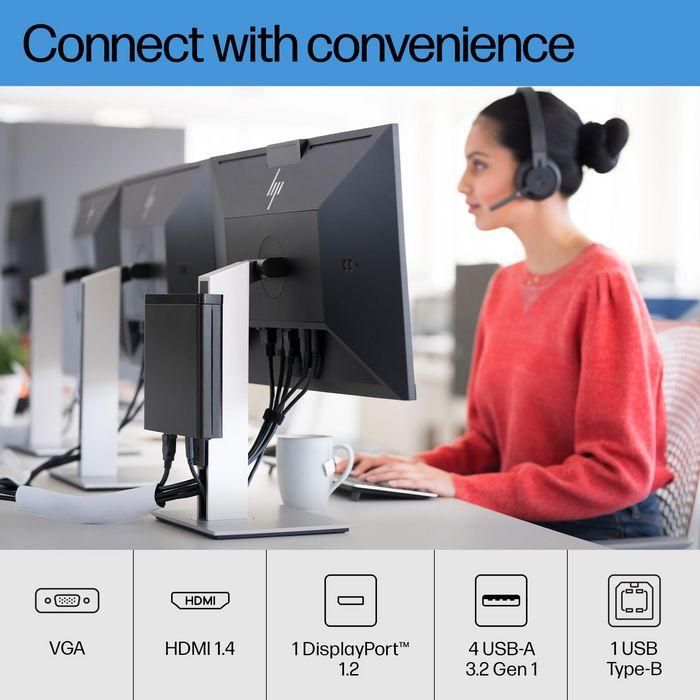 HP 60.5cm (23.8") Full HD 1920 x 1080 IPS, 16:9, 250cd/m², 5ms, 178°/178°, 1000:1 5 HP 60.5cm (23.8") Full HD 1920 x 1080 IPS, 16:9, 250cd/m², 5ms, 178°/178°, 1000:1 5